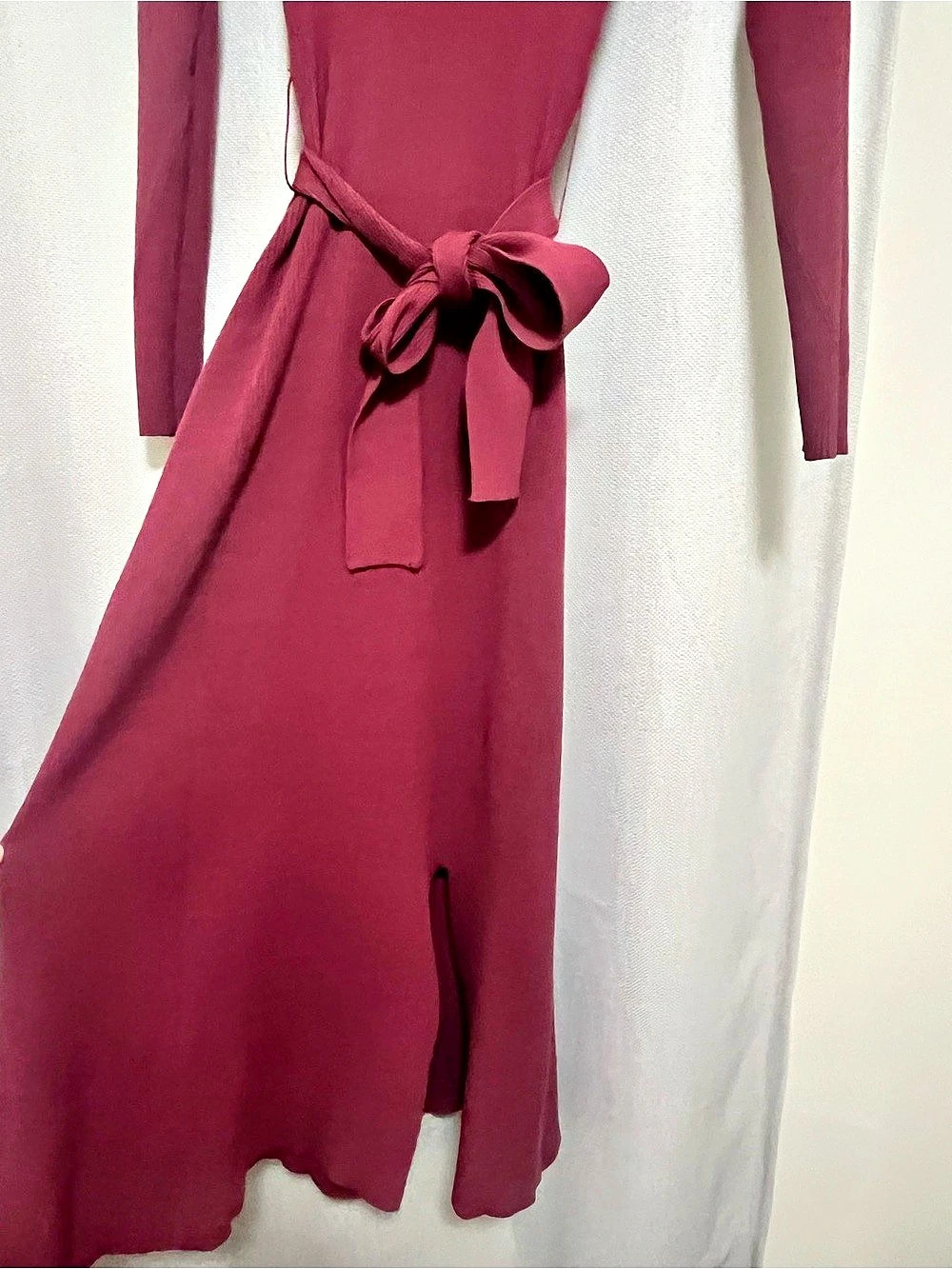EVER NEW Ribbed Knit Maxi Dress in Burgundy US 2 Like New